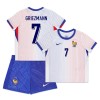 Officiële Voetbalshirt + Korte Broek Frankrijk Griezmann 7 Uit EK 2024 - Kids